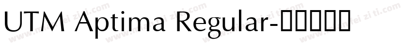 UTM Aptima Regular字体转换